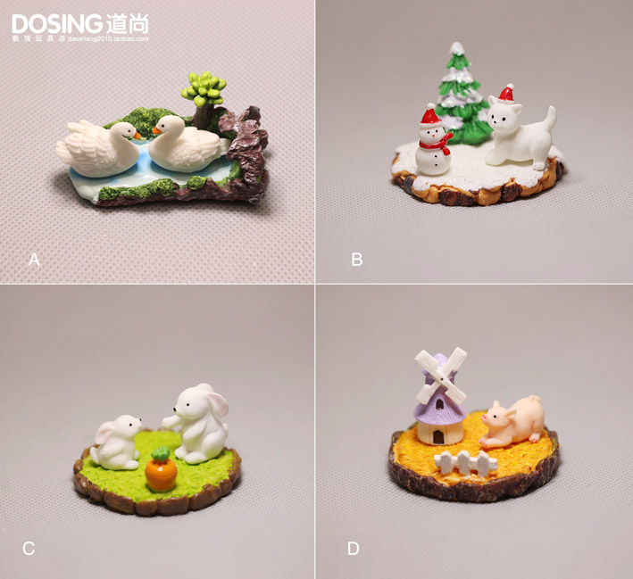 Farming Japan - Farm Animal Scene Set Model Ornaments