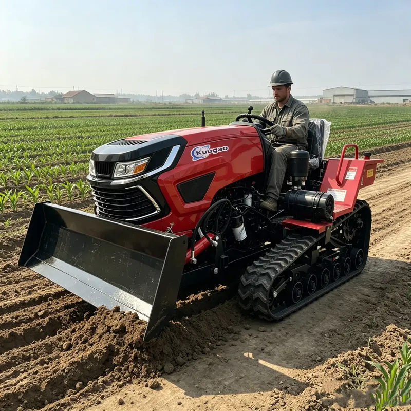 Farming Or Agriculture - 50HP Agricultural Crawler Tractor Ride-On Rotary