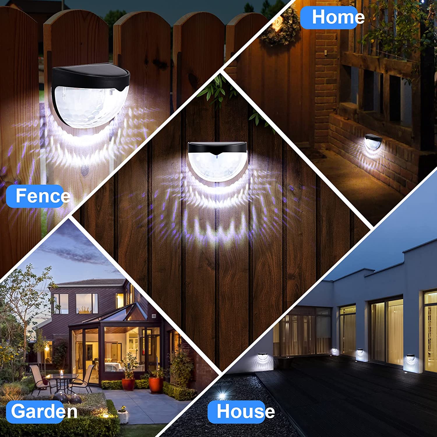 LED Solar Fence Lights Outdoor - Farming For Agriculture ulasan dan harga