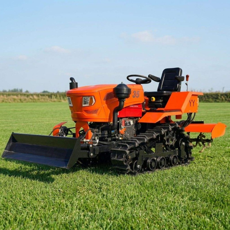 Crawler 4WD Rotary Tiller 35HP - Farming Equipment For Agriculture ulasan dan harga