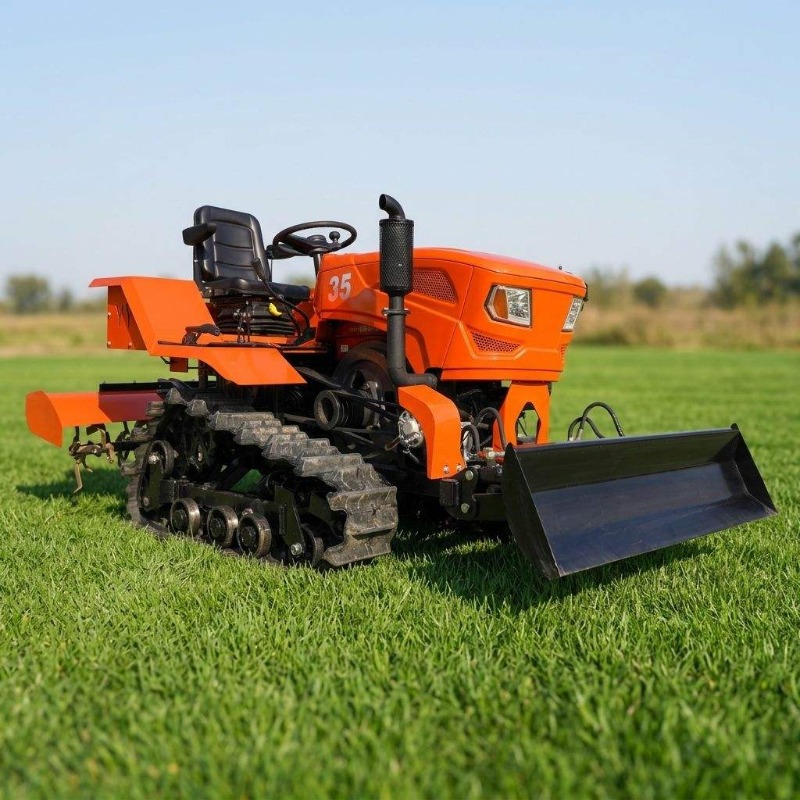 Crawler 4WD Rotary Tiller 35HP - Farming Equipment For Agriculture ulasan dan harga