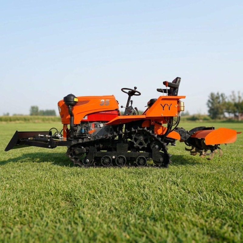 Crawler 4WD Rotary Tiller 35HP - Farming Equipment For Agriculture ulasan dan harga