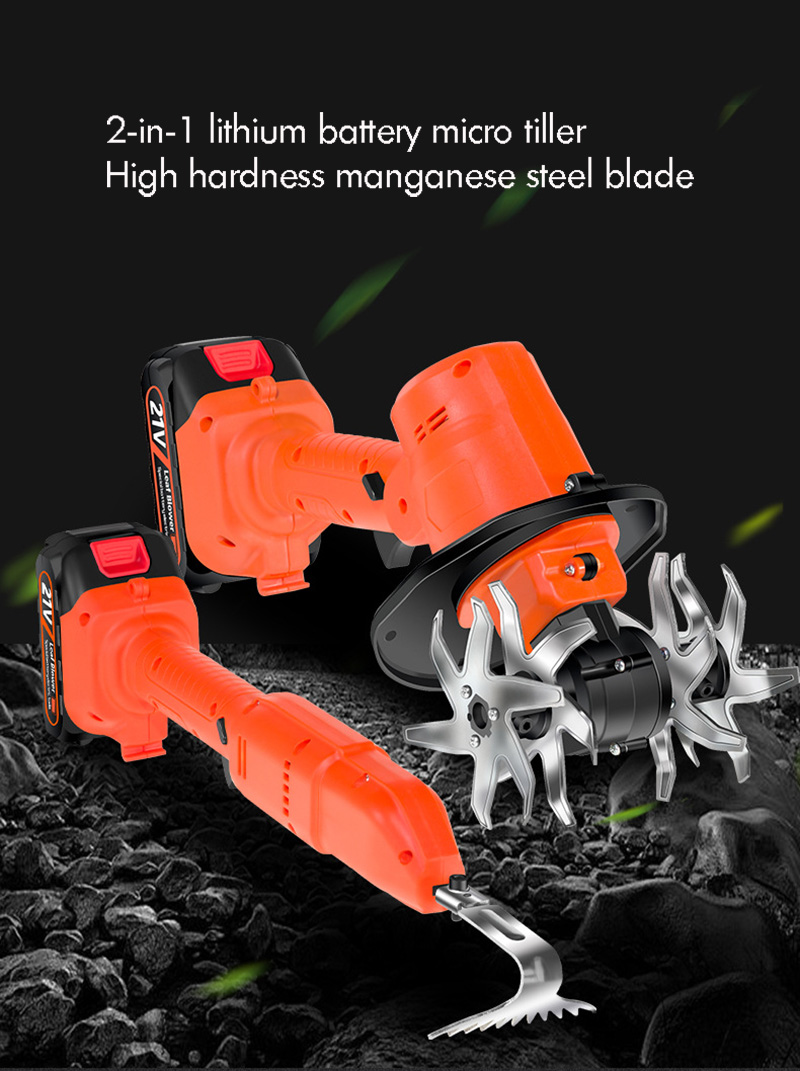 Cordless Electric Tiller 1.5Ah - Farming Equipment For Agriculture ulasan dan harga